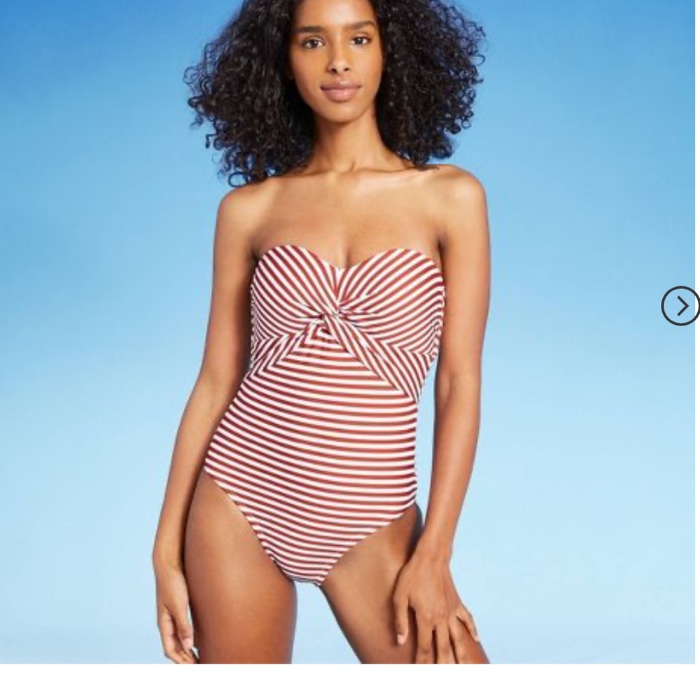 Women's Twist Bandeau Medium Coverage One Piece Swimsuit - Kona Sol™ Currant M